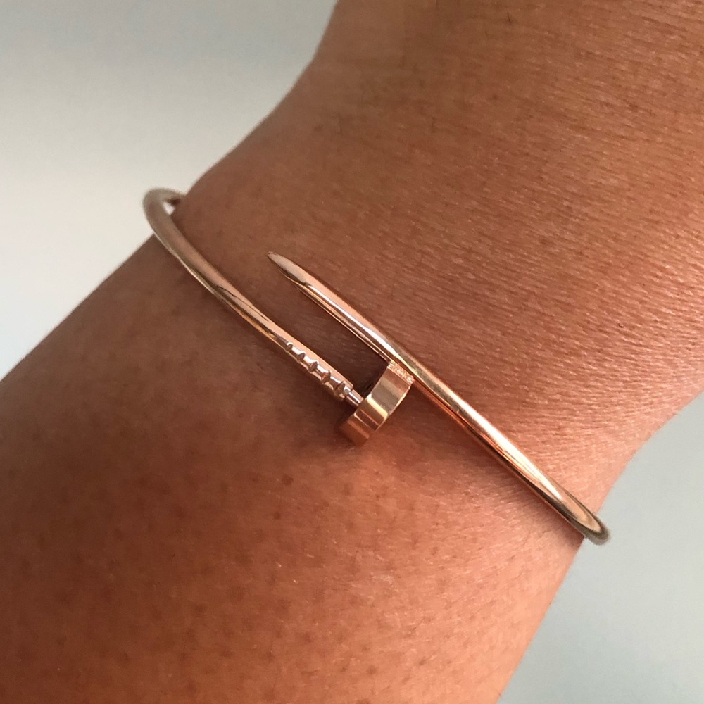 Small Model Rose Gold Nail Bracelet